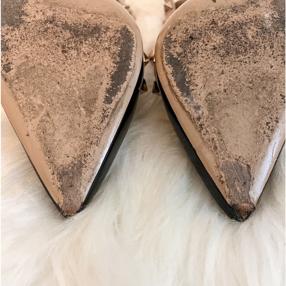 Authentic Valentino Garavani 100mm Black Patent Leather Caged Slingback Heels - Picture 8 of 13